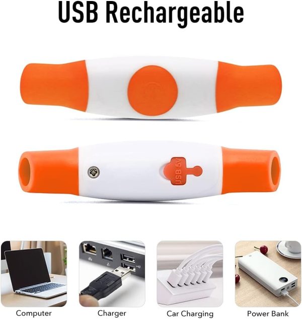 LED Dog Collar, USB Rechargeable Light Up Dog Collars, Glow Safety Basic Dog Collars for Night Walking, Waterproof Collar for Small Medium Large Dogs - Image 5