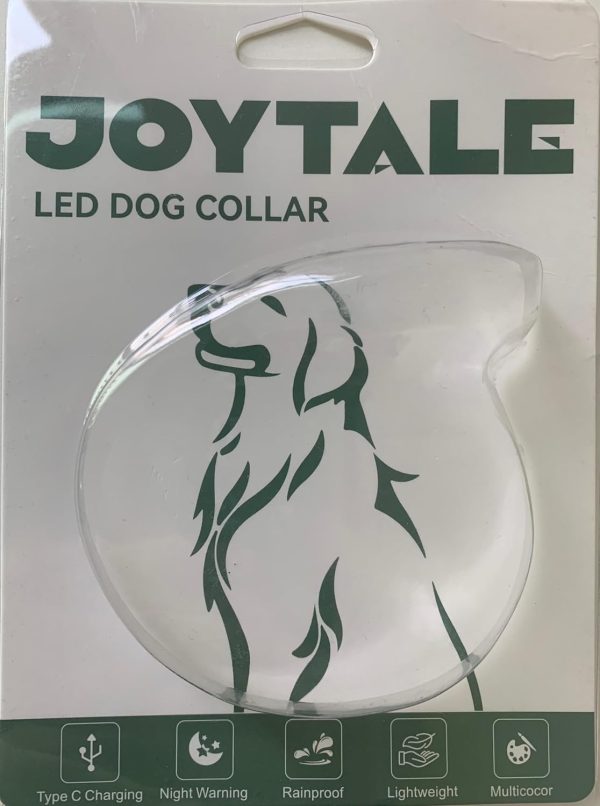 Joytale Light Up Dog Collar, Rainproof LED Dog Collar Rechargeable, 9 Flashing Modes, Glow Collars for Night Walking, Cuttable Soft Silicone Collar for Large Medium Small Dogs, 27.5 Inch - Image 7